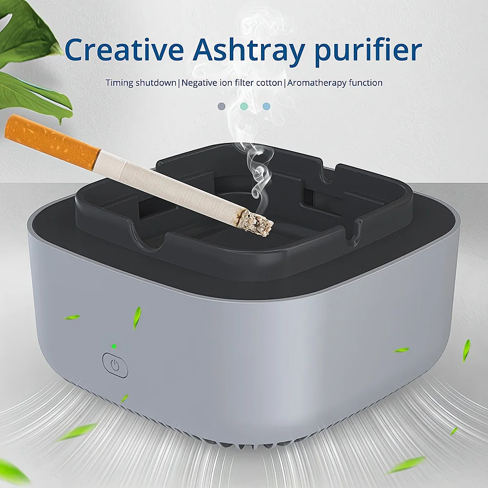 Purifier Ashtray Negative Ion Household Living Room Office Air Square Purifying Filter Remove Odor Smoke Aromatherapy Smokeless