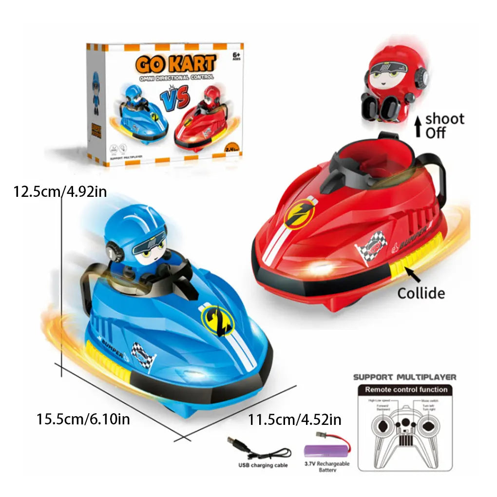 Red&Blue Remote Control Car Opponent Intelligent Battle Bumper Car Parent Child Games Children Toy for Boy Girl Birthday Gifts